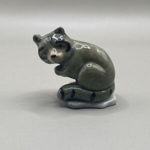Vintage 1958-61 Wade Whimsies Raccoon‎ Set 9 North American Animals Gray & Black